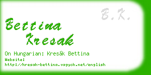 bettina kresak business card